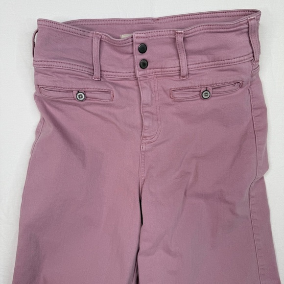Anthropologie Pilcro High-Rise Wide-Leg Trouser Jeans Pink Size 26 - Picture 4 of 16